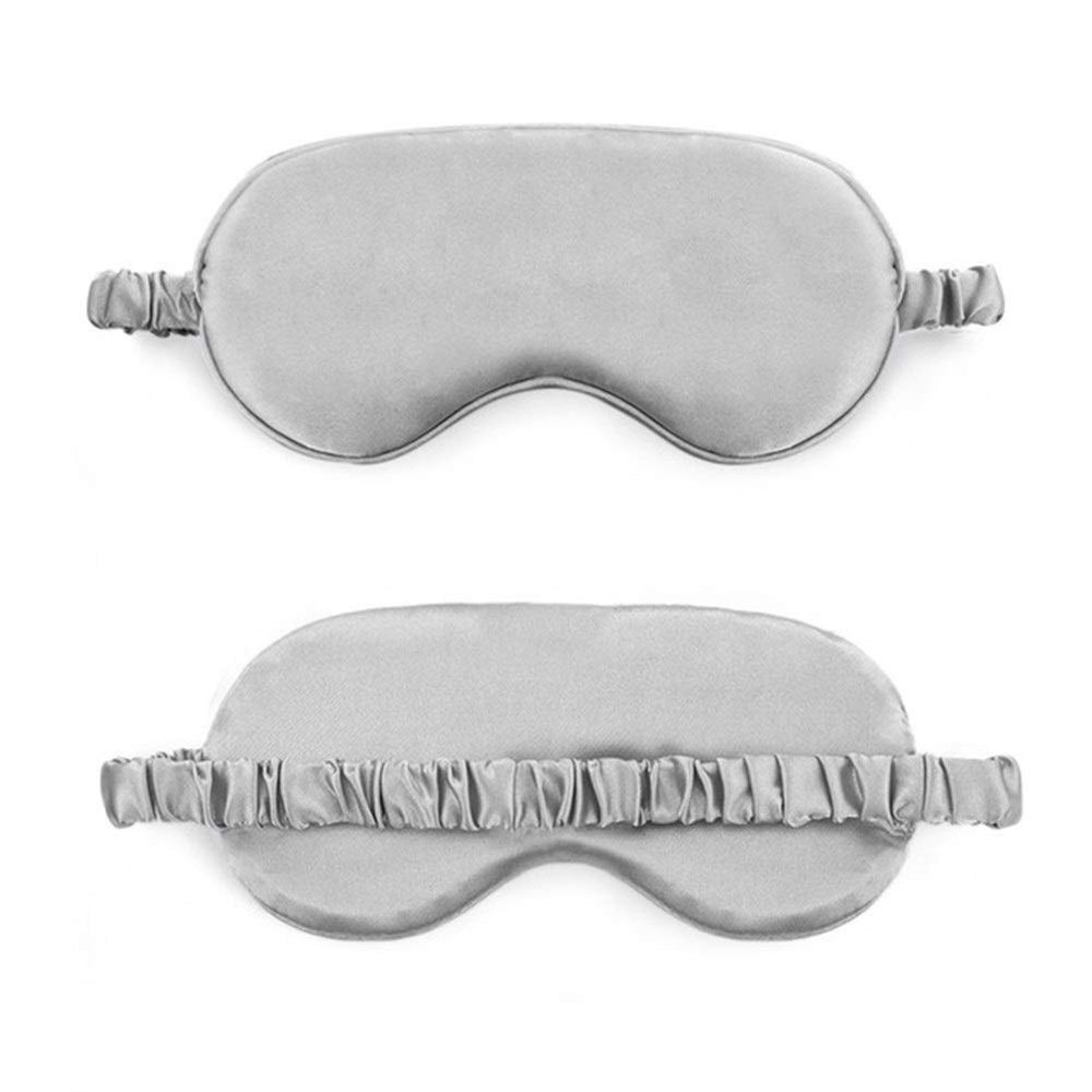 100% Pure Silk Double-Side Shading Eyeshade Sleeping Eye Mask Cover Eyepatch Blindfolds Eyeshade Health Sleep Shield Light DUO ER (Color : 6 Without Bag)