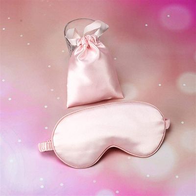 100% Pure Silk Double-Side Shading Eyeshade Sleeping Eye Mask Cover Eyepatch Blindfolds Eyeshade Health Sleep Shield Light DUO ER (Color : Pink)