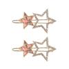 2 PCS Rhinestone Hair Clips Bobby Pins Hair Barrette Clip Geometric Star Shape Side Clamp Hair Pin Headwear Hair Accessories view 1