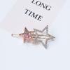 2 PCS Rhinestone Hair Clips Bobby Pins Hair Barrette Clip Geometric Star Shape Side Clamp Hair Pin Headwear Hair Accessories view 2