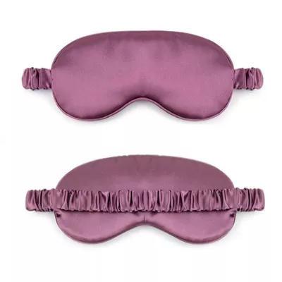 100% Pure Silk Double-Side Shading Eyeshade Sleeping Eye Mask Cover Eyepatch Blindfolds Eyeshade Health Sleep Shield Light DUO ER (Color : 3 Without Bag)