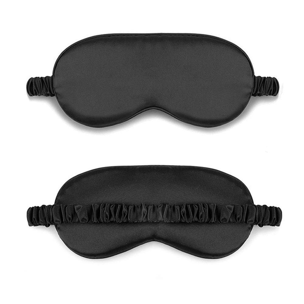 100% Pure Silk Double-Side Shading Eyeshade Sleeping Eye Mask Cover Eyepatch Blindfolds Eyeshade Health Sleep Shield Light DUO ER (Color : 5 Without Bag)