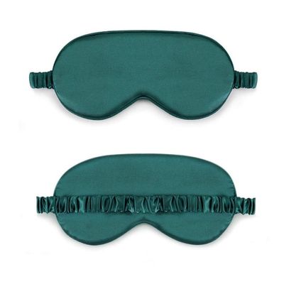 100% Pure Silk Double-Side Shading Eyeshade Sleeping Eye Mask Cover Eyepatch Blindfolds Eyeshade Health Sleep Shield Light DUO ER (Color : 1 Without Bag)