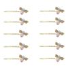 10 PCS Metal Cute Honeybee Hairpins Rhinestone Bee Hair Clips Hair Side Clip Barrette Bobby Pin Hair Accessories view 1