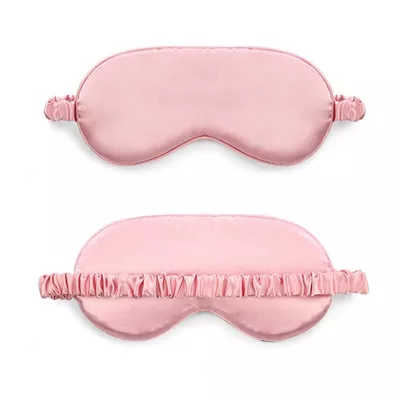 100% Pure Silk Double-Side Shading Eyeshade Sleeping Eye Mask Cover Eyepatch Blindfolds Eyeshade Health Sleep Shield Light DUO ER (Color : 2 Without Bag)