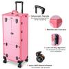 BYOOTIQUE Pink Rolling Makeup Case Trolley Lockable with Mirror Light Pro Large Cosmetic view 3
