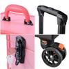 BYOOTIQUE Pink Rolling Makeup Case Trolley Lockable with Mirror Light Pro Large Cosmetic view 4