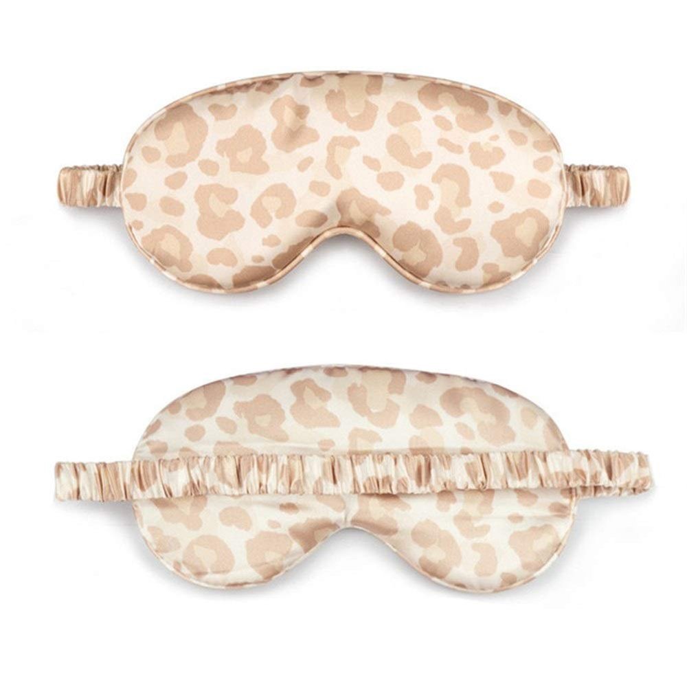 100% Pure Silk Double-Side Shading Eyeshade Sleeping Eye Mask Cover Eyepatch Blindfolds Eyeshade Health Sleep Shield Light DUO ER (Color : 4 Without Bag)