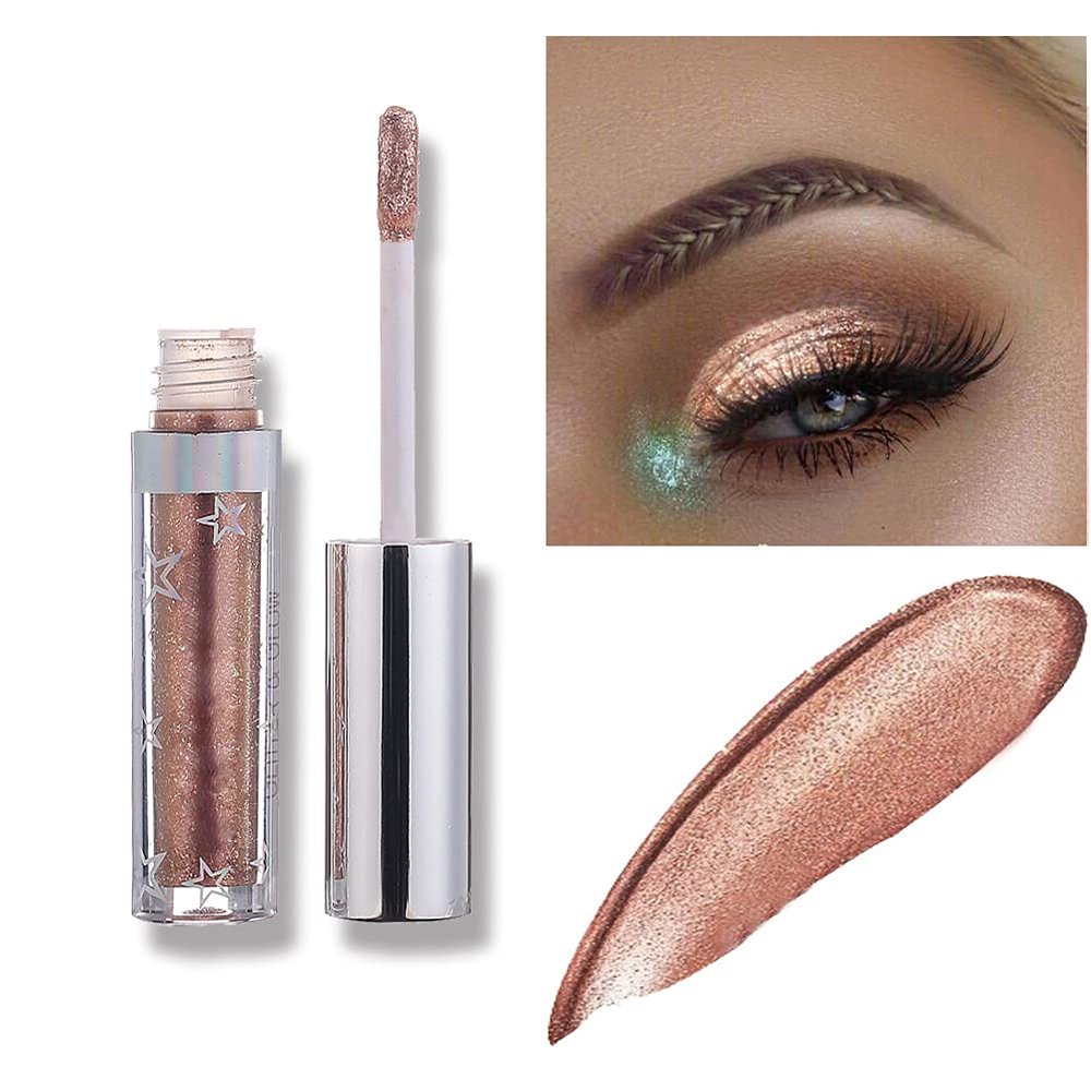 ROPALIA Liquid Glitter Eyeshadow,12 Color Sparkling Eyeshadow -Diamonds Phantom Color Water-based Eyeshadow Lasting Waterproof Sparkling Glitter Liquid EyeShadow Metallic Pigment