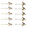 10 PCS Metal Cute Honeybee Hairpins Rhinestone Bee Hair Clips Hair Side Clip Barrette Bobby Pin Hair Accessories view 1