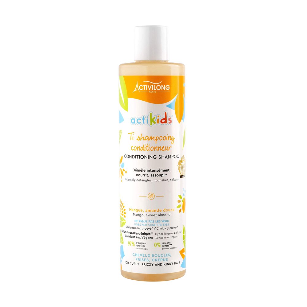 Activilong Actikids Conditioning Shampoo Gentle Cleansing and Nourishing Care for Kids' Delicate Hair Enriched with Organic Sweet Almond Oil and Mango Butter 300 ml.