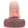 12 Inch Bob Short Straight Hair Can be Dyed Perm Bangs Real Multicolor Wig Orange (Pink) view 3