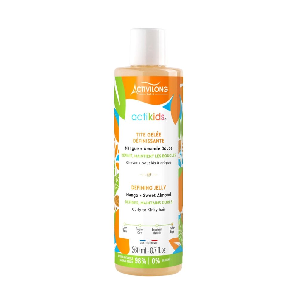 Activilong Actikids Defining Gel The Ideal Gel for Endlessly Defined and Bouncy Curls Enriched with Organic Sweet Almond Oil and Mango Butter Non-Greasy and Leaves No Flakes 300 ml.