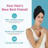 Hair RePear Anti Frizz Premium Cotton Hair Towel Wrap, Wet Hair Towel Wrap for Women, Plop Scrunch Curly, Wavy, Straight Hair (Black, 21 x 44) view 2