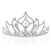 Anderson's Elvira Rhinestone Tiara, 3 1/4-Inch Tall Silver Crown with Sparkling Clear Crystals, Adjustable Wedding Tiara for Brides, Prom Queen, Homecoming, Pageants, Sweet 16 & Quinceaera view 1