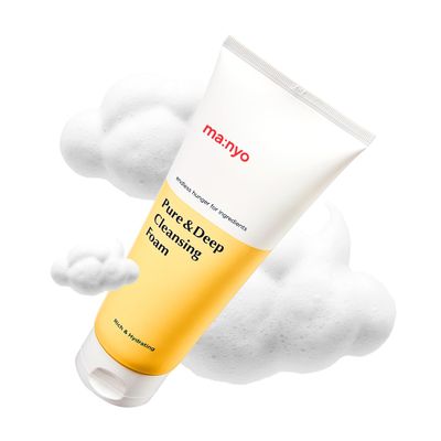 MANYO Pure & Deep Cleansing Foam, Facial Cleanser, for Double Cleansing, Pore Cleaner, Blackhead Remover, Acne Face Wash, Korean Skin Care, 6.7 fl oz (200ml)
