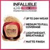 L'Oreal Paris Infallible Fresh Wear Foundation in a Powder, Up to 24H Wear, Ivory, 0.31 oz. view 4