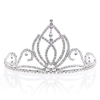 Anderson's Camila Rhinestone Tiara, 3 1/2-Inch Tall Silver Crown with Sparkling Clear Crystals, Adjustable Wedding Tiara for Brides, Prom Queen, Homecoming, Pageants, Sweet 16 & Quinceaera