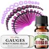 BodyJ4You 55PC Ear Stretching Kit 14G-12mm - Aftercare Jojoba Oil Ear Stretching Balm - Purple Acrylic Plugs Gauge Tapers Silicone Tunnels - Lightweight Expanders Men Women view 1