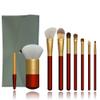OYE A Set Of Goat Hair Makeup Brush Is More Than Just Goat Hair like Horse Hair makeup brushes and snythetic foundation brush with red handle and white goat hair as the best gift for birthday view 1