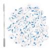 Allwon 100Pcs Metal Stickers for Magnetic Palette Empty Eyeshadow Makeup Palette + Depotting Spatula (50Pcs Round + 50Pcs Square) view 1