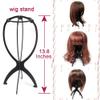 Wig Stand, Wig Head, Portable Wig Holder Wig Head Stand for All Wigs Travel Hair Stylist Gifts for Women 2PC view 3