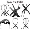 Wig Stand, Wig Head, Portable Wig Holder Wig Head Stand for All Wigs Travel Hair Stylist Gifts for Women 2PC view 4