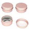 0.5oz/15ml Rose Gold Aluminum Tin Jar with Screw Lid 1/2 oz Containers with Lids 1/2-Ounce Metal Steel Tin Cosmetic Sample Containers for Lip Balm DIY Salve Spice Candies Crafts, 24 Pack view 2