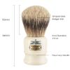 Simpsons Chubby 2 Best Shaving Brush - CH2 High Density Knot, Hand-Turned Ivory Handle Simpson Shaving Brushes - Wet Shave Deluxe Thick & Luxurious Lather Handle Dense & Extra Soft Bristles view 3