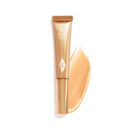Charlotte Tilbury Glowgasm Beauty Light Wand Liquid Highlighter Makeup - Soft-Focus Pink Highlighter & Blush for Cheeks - Pearlescent, Weightless Radiant Finish - Goldgasm