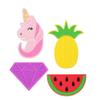4 Makeup Brush Cleaning Mats: Pineapple, Watermelon, Unicorn and Diamond view 1