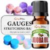 BodyJ4You 18PC Body Piercing Stone Plugs - Ear Stretching Balm Organic Jojoba Oil Aftercare - Beginners 2G 6mm - Saddle Double Flared Tunnels Expander Earrings view 1