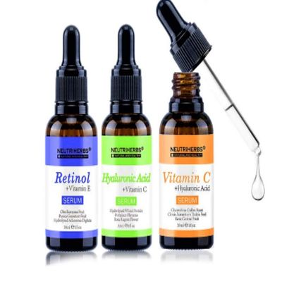 3 Piece Superior Hylauronic ACID, Vitamin C, And Retinol Serum Anti Aging And Anti Wrinkle Reducing