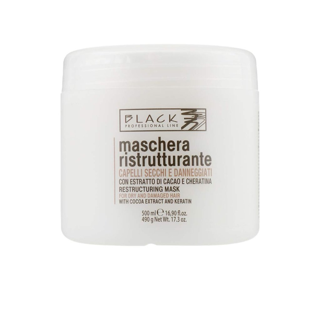 Black Professional Line Chocolate & Keratin Hair Mask, 500 ml./16.9 fl.oz.
