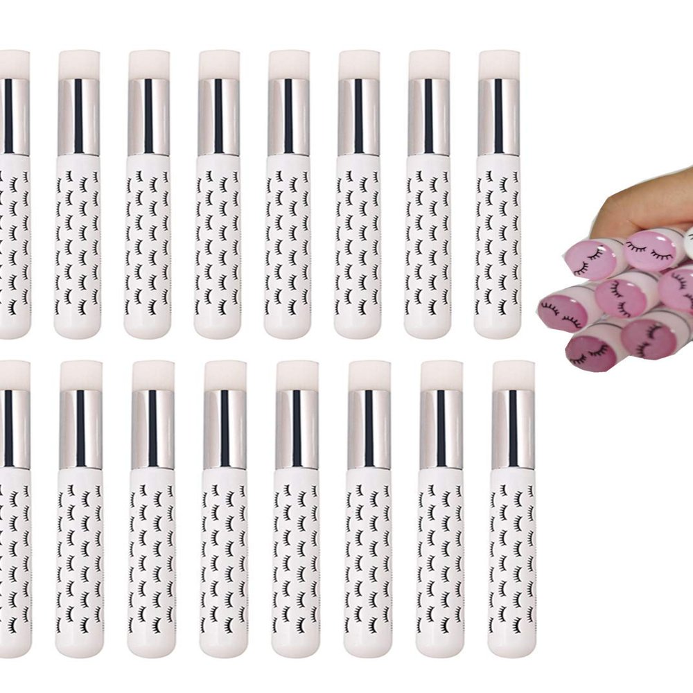 20 White Lash Cleansing Brushes + 2 Lash Wands Tubes Eyelash Cleaning Brushes Peel Off Blackhead Brush Nose Pore Cleaning Brush Shampoo Brushes
