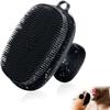 Face Scrubber, Silicone Face Scrubber for Men Facial Cleansing Brush Silicone Face Wash Brush Manual Waterproof Cleansing Skin Care Face Brushes for Exfoliating- Black view 1