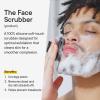 Face Scrubber, Silicone Face Scrubber for Men Facial Cleansing Brush Silicone Face Wash Brush Manual Waterproof Cleansing Skin Care Face Brushes for Exfoliating- Black view 2