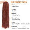 24 Inch Copper Red Passion Twist Hair 7 Packs Water Wave Crochet Hair For Butterfly Locs Goddess Locs Long Bohemian Curl Hair Synthetic Braiding Hair Extensions (24 Inch,350#) view 2