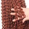 24 Inch Copper Red Passion Twist Hair 7 Packs Water Wave Crochet Hair For Butterfly Locs Goddess Locs Long Bohemian Curl Hair Synthetic Braiding Hair Extensions (24 Inch,350#) view 4