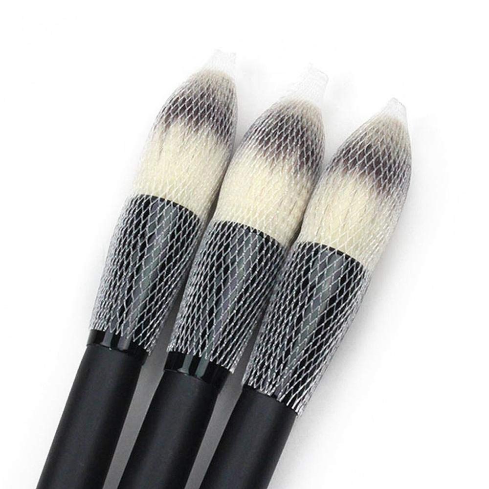 100Pcs Makeup Cosmetic Beauty Brushes Pen Guard Protector Set Reusable Expandable Mesh Cover, Makeup Brush Net Cosmetic Brush Mesh Protector Protective