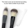100Pcs Makeup Cosmetic Beauty Brushes Pen Guard Protector Set Reusable Expandable Mesh Cover, Makeup Brush Net Cosmetic Brush Mesh Protector Protective view 4