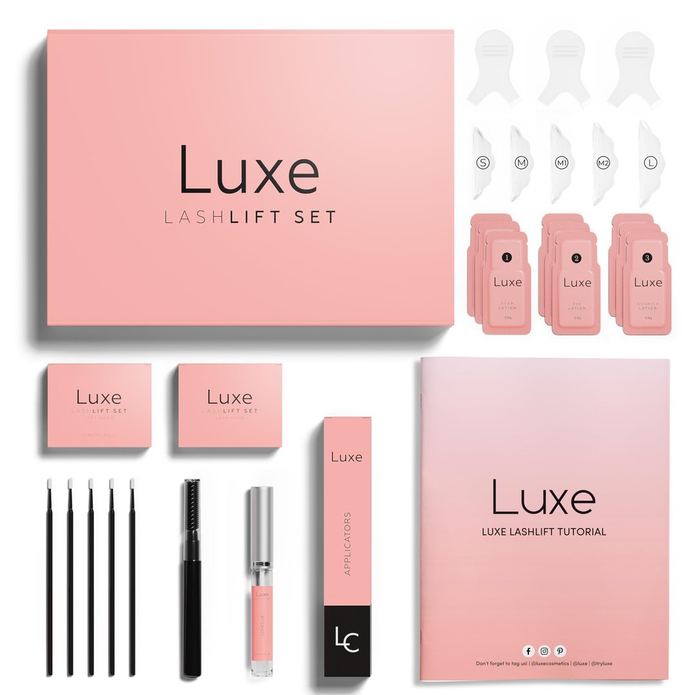 Lash Lift Kit - Complete Set for Eyelash Lifting - New Pro Version - Easy to Apply and Long Lasting Finish - Professional Results up to 8 Weeks from Home- Includes 3 Applications