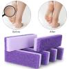 2 in 1 Pumice Stone for Feet,6 Pack Foot Scrubber & Callus Remover, Stone Scrubber for Hard Skin,Foot Pumice,Dead Skin Remover for Feet, Heels, Hands and Body (Purple) view 3