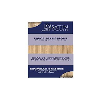 Satin Smooth Hair Waxing Large Applicators For Arms, Armpit, Legs, Chest, And Back Unwanted Hair Removal, 50 Count