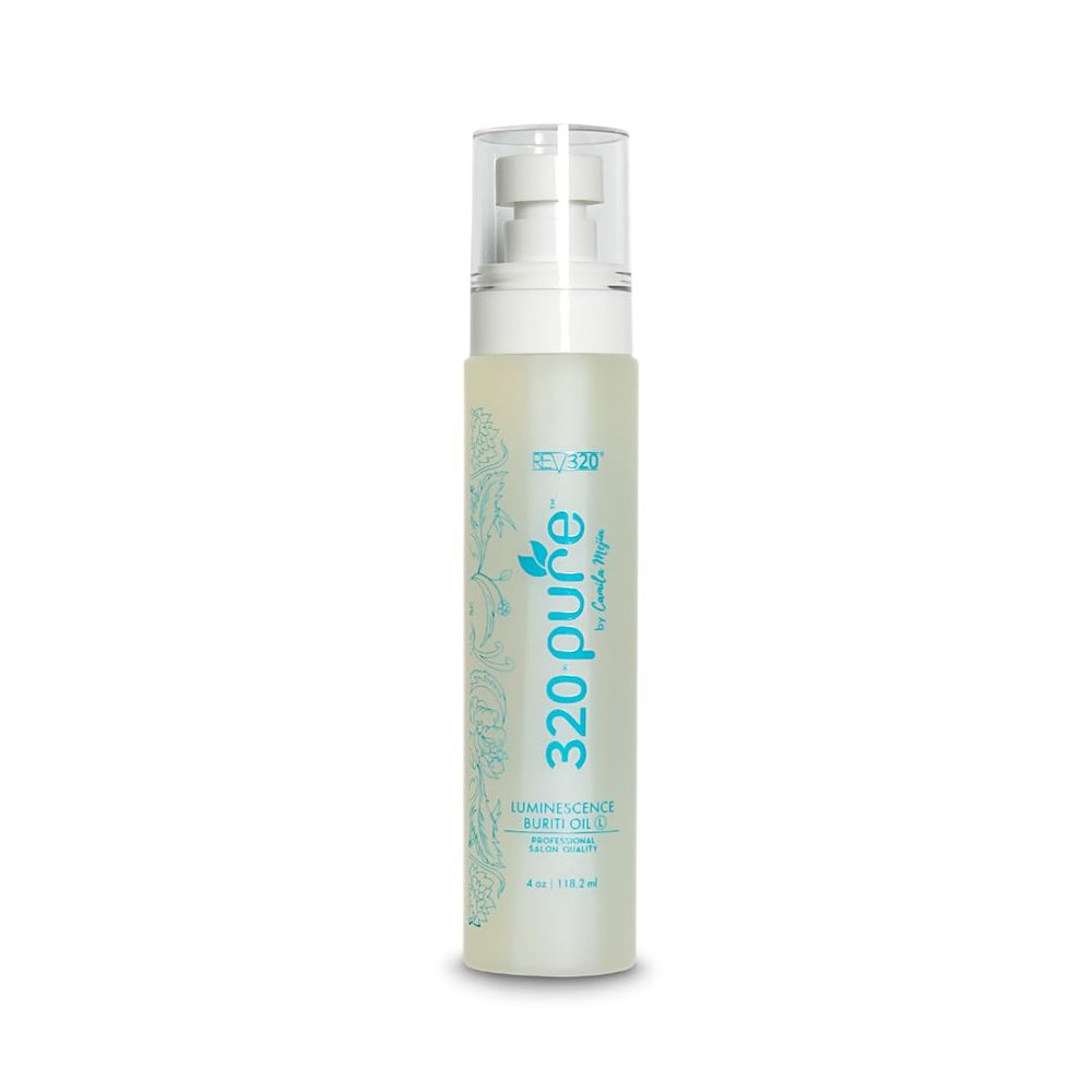 320Pure Luminescence Buriti Oil for Fine Hair and Scalp 4oz, Aceite de buriti, Control Frizz, Revive Shine & Protect Hair, With Coconut, Amalaky, and Aloe Vera for Deep Nourishment & UV Protection