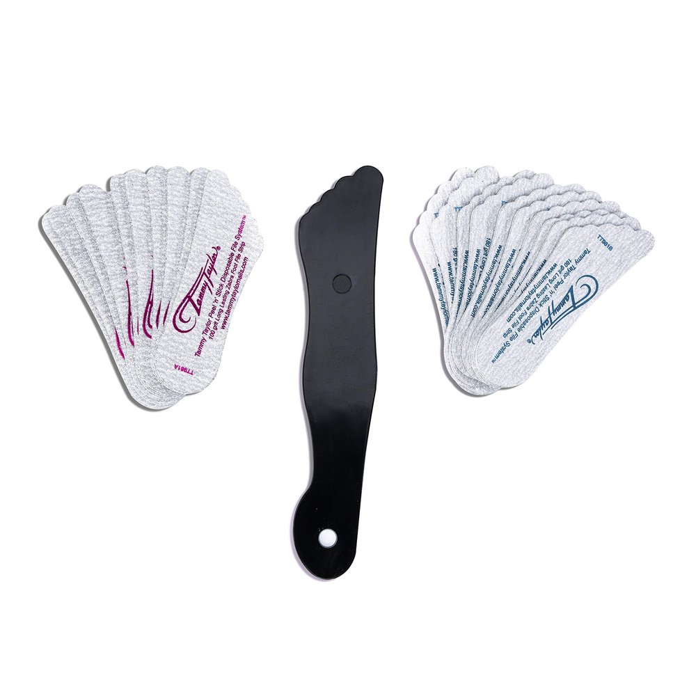 Tammy Taylor Foot File Callus Remover for Soft Feet, 180/100 Grit Foot Scrubber & Dead Skin Remover, in Shower Foot Buffer for Wet and Dry Skin, Pedicure Foot Rasp for Heels (Small, 20 Pack)