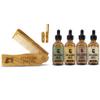 Beard Folding Wooden Comb and 4 Pack Beard Oil for Men - By Striking Vikings view 1