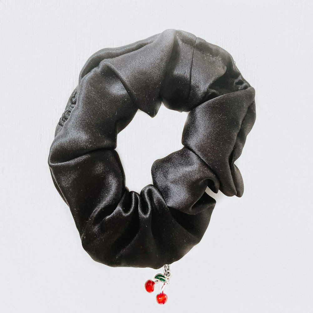 Black Cherry Charm Scrunchie