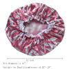 1 PCS Eco-friendly PEVA Lined Shower Cap, Cute Printed Exterior Large Bath Cap for Hair Treatment (06 Pink Feather) view 3