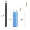 100 Pcs Orange Sticks for Nails Double Sided Multi Functional Wooden Cuticle Pusher Stick, 6 Pcs 100/180 Grit Nail Files and 6 Pcs Buffer Block view 2